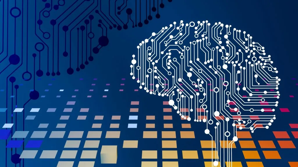 Circuits forming a brain, representing the transformative impact of AI in eCommerce, driving innovative developments and industry advancements.