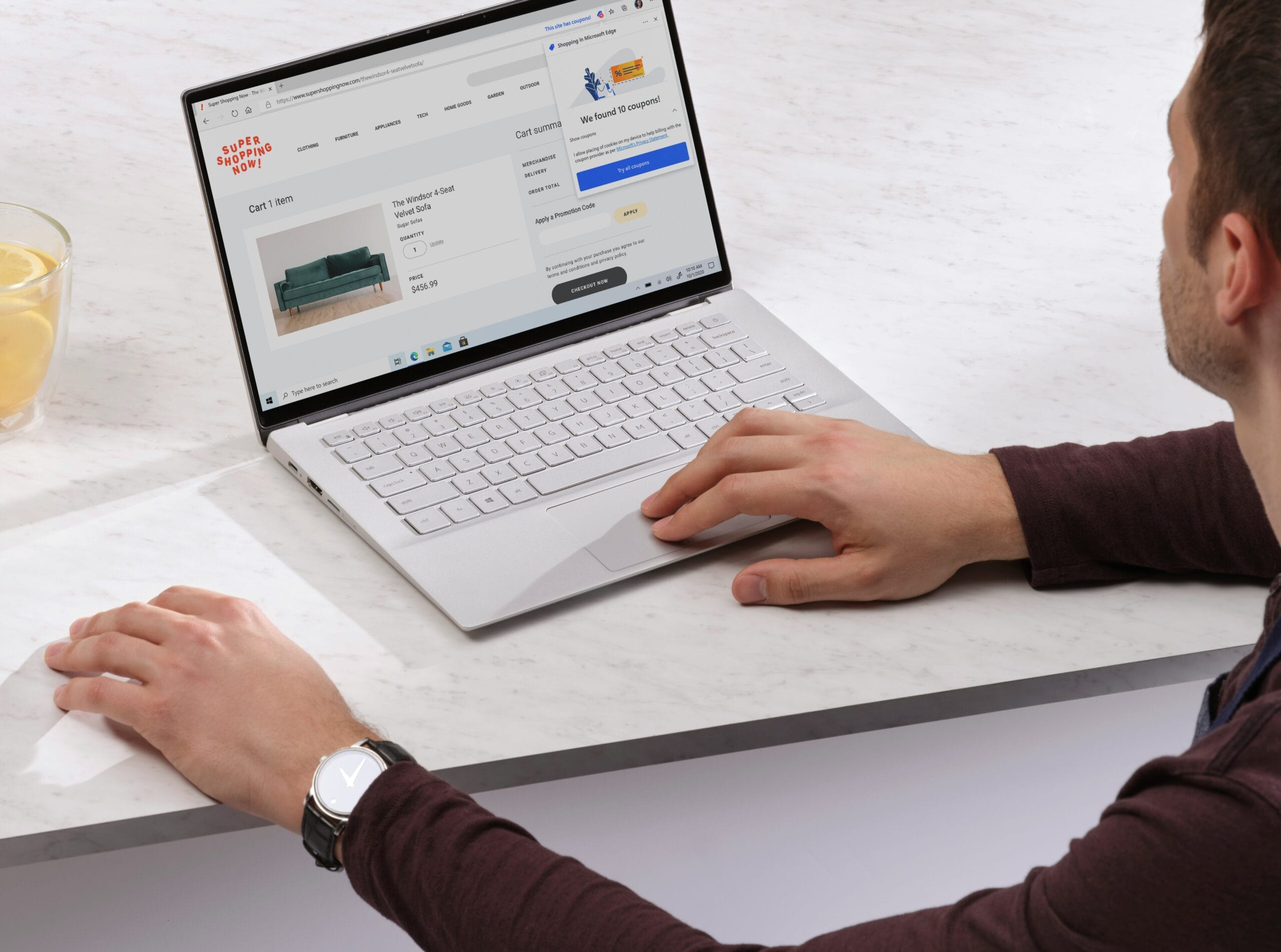A person surfing eCommerce product detail pages