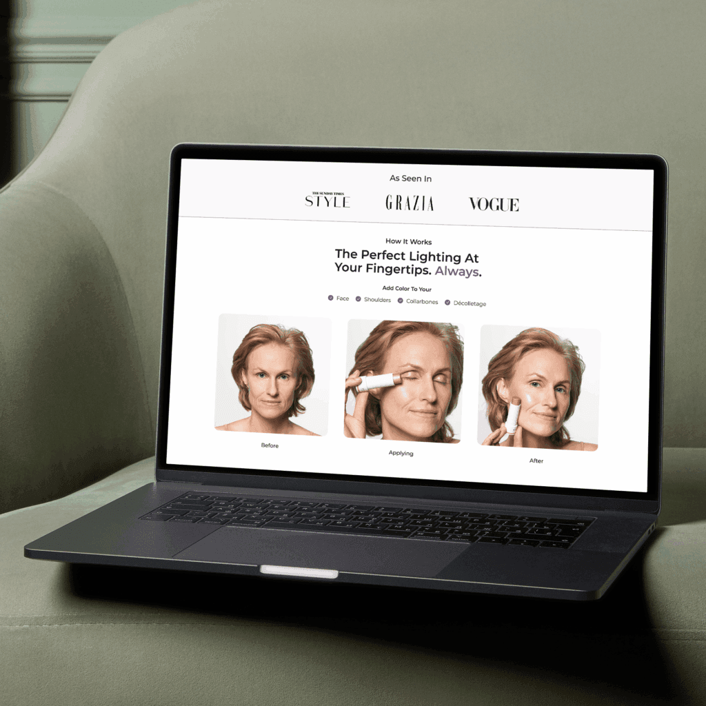 Example of a section of the new PDP created by Blikket for Rumi to drive microconversions