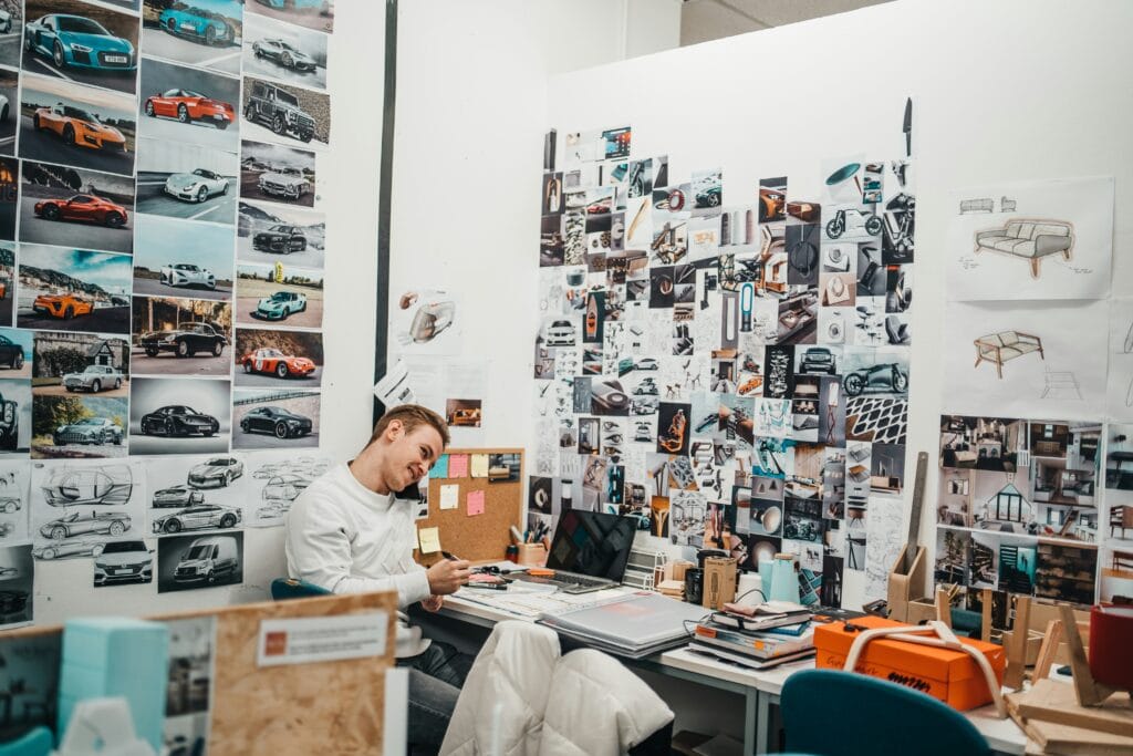 Image of designer working on visual hierarchy in eCommerce for SME brands