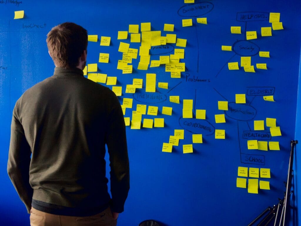 Image of a designer brainstorming new visual hierarchy in eCommerce strategies