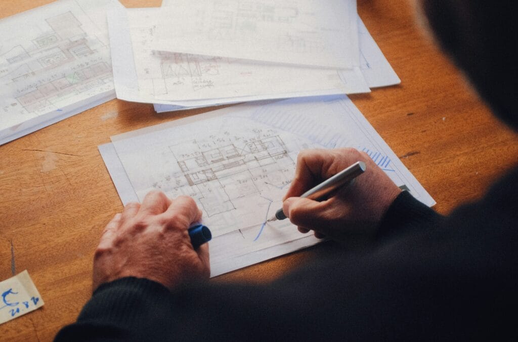 An image of an illustrator sketching out new dynamic content
