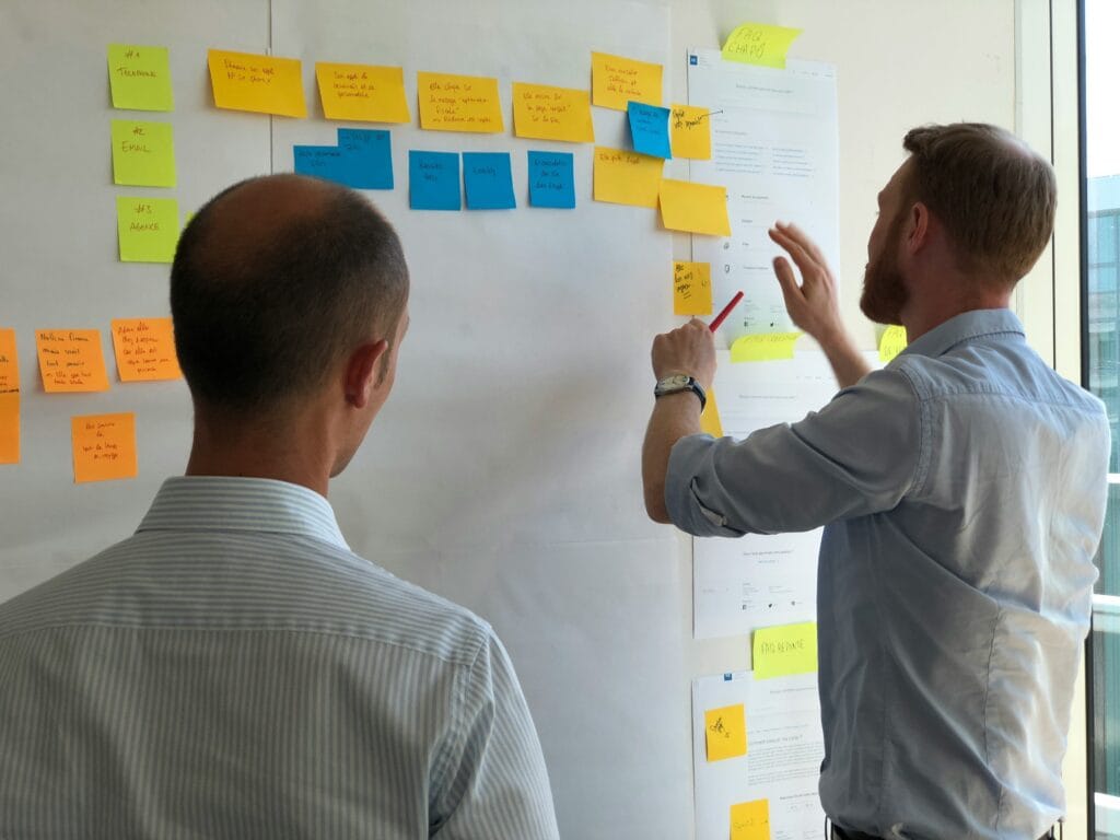 Image of people mapping out the customer journey to understand microconversions in eCommerce