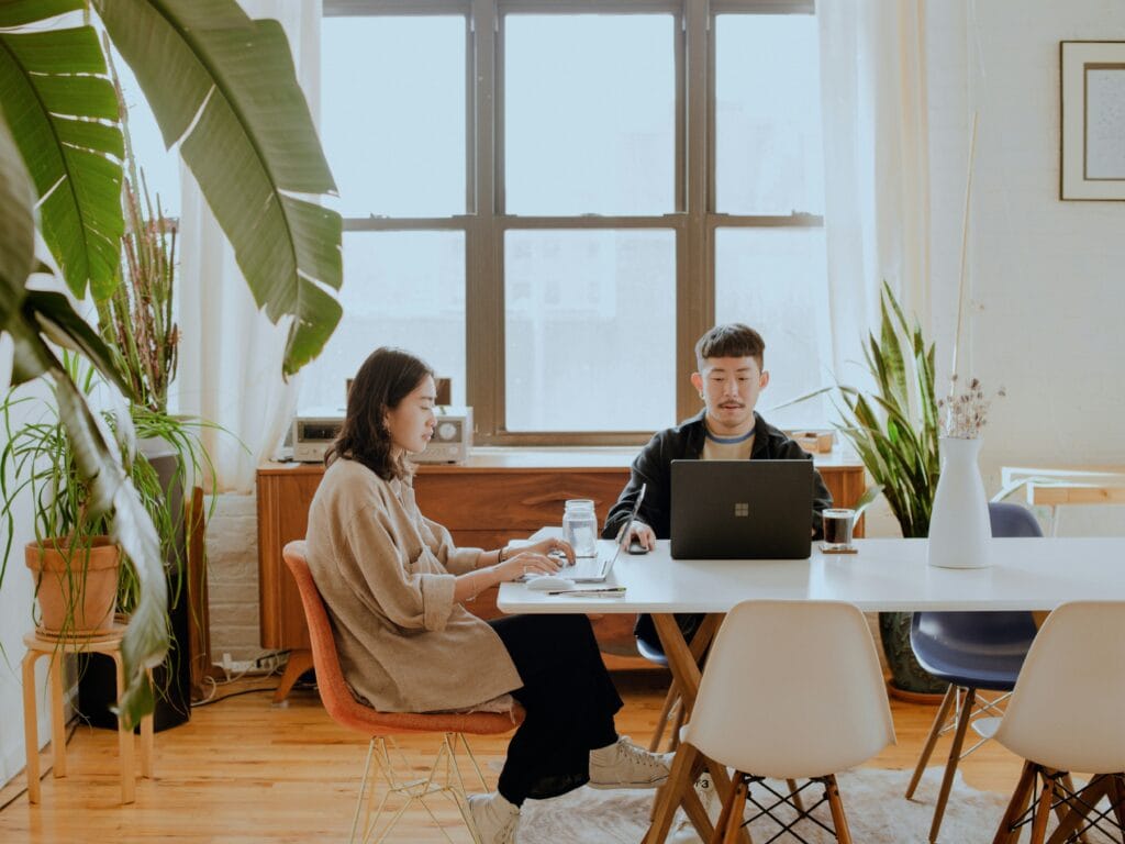 Colleagues analyzing data for scroll depth optimization